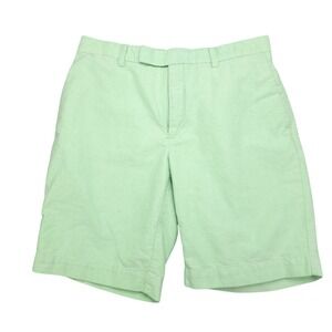 Polo Ralph Lauren Chino Shots Men's 32 Green Cotton Flat‎ Front